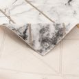 Carrara - Tapis design de luxe - Aspect marbre or gris tendance - 80x150 cm-3