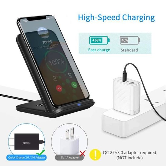 Support de chargeur sans fil 30W pour iPhone 14 13 12 11 XR 8, charge  rapide à induction – Oz Marketplace