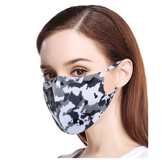 Youdong Lavable R/éutilisable Visage Protection pour Les Sports en ext/érieur Le Cyclisme et la Course Bandanas Coton avec Trou pour Paille et Bouclier d/étachable pour Les Yeux