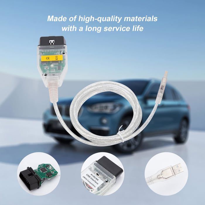 Obd Port R56 K+DCAN USB OBD2 Câble Interface pour R56 E70 E83 E87 E90 E91 E92 E93 ...