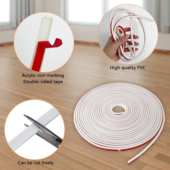 10m Baguette de Finition pour Plan de Travail Cuisine Bordure Adhésive Moulure Murale