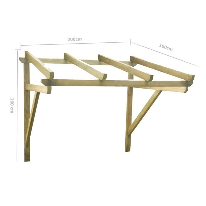 Pergola Avec Toit En Pin Imprégné 100 X 90 X 100 Cm - Pergola