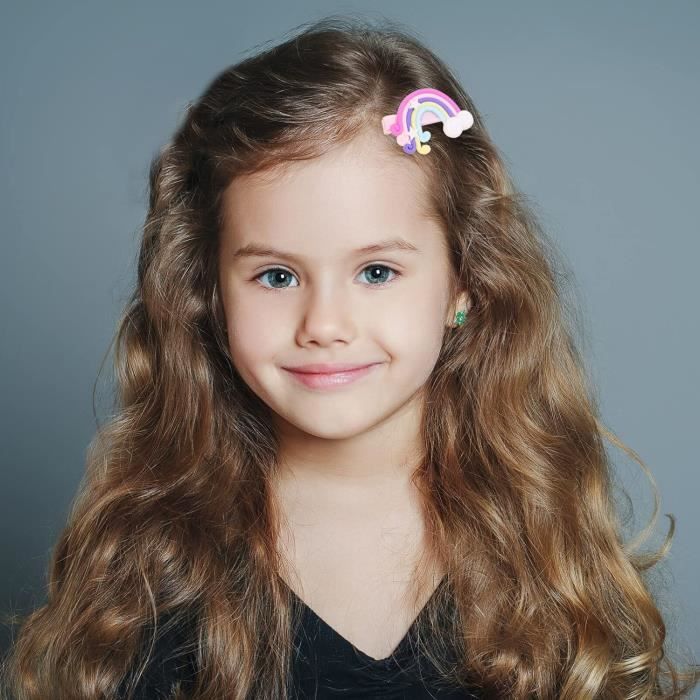 Sac Bijoux Princesse Fille – Kit Peluche Arc-en-Ciel + Collier, Bracelet, Bagues, Boucles, Pinces – Cadeau Anniversaire Enfant 3-8 Ans
