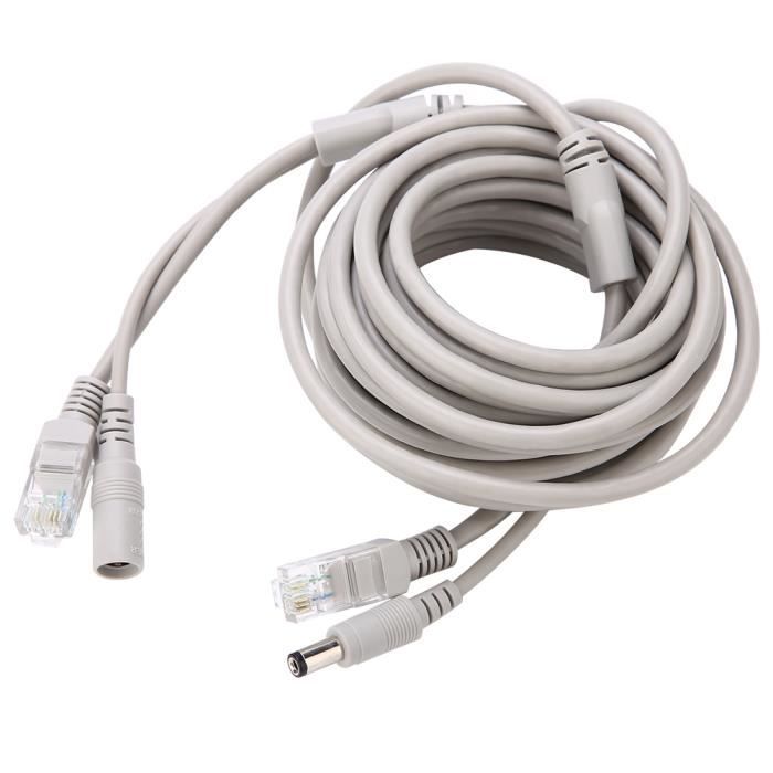 Câble Extension Vidéosurveillance BNC + Alimentation DC - Longueur 5M à 50M - Neuf