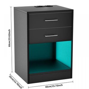 FirFurd Table De Chevet Blanche Avec 3 Tiroirs Table De Nuit Commode