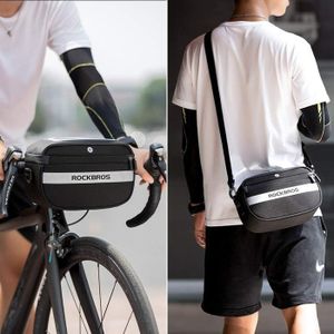 Sacoche De Guidon étanche 27x18 Cm – Nylon 420D, Poche Tactile TPU, Motifs Réfléchissants – Vélo/électrique