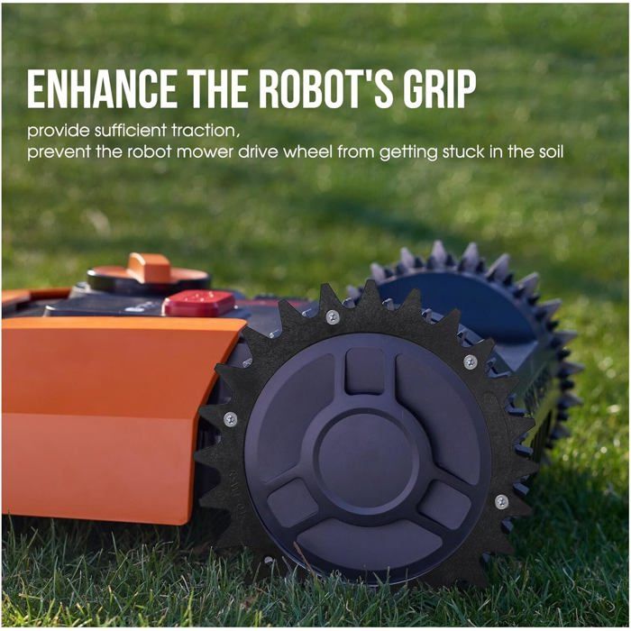 Roue Worx 2 X Crampons En Acier Inoxydable Pour Tondeuse Robot Worx Landroid S Et M- Taille Des Roues 205mm-trous De Vis Fraisés-polies, 12x Vis En Acier Inoxydable-amélioration De La Traction Roue Roue Worx 2 X Crampons En Acier Inoxydable Pour Tondeuse Robot Worx Landroid S Et M- Taille Des Roues 205mm-trous De Vis Fraisés-polies, 12x Vis En Acier Inoxydable-amélioration De La Traction Roue