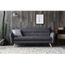 Danube Canapé 3 Places Scandinave Tissu Gris Foncé