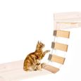 Cadre d'escalade mural en bois massif pour chat, pont suspendu, jeu de marches pour chat, étagère de lit, tour d'arbre, jouet pour-0