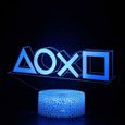 16 couleurs à distance - 3D XBOX Playstation PS4 Jeu Veilleuse LED Couleur Setup Gaming Lampe de Table de Bur-0
