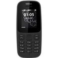 Téléphone portable NOKIA 105 - Noir - Batterie 800 mAh - Affichage 1,8" - GSM-0
