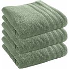 COTON PUR Lot de 3 draps de douche "Spa" 70 x 140 cm / 400 gr/m² - "Spa" Romarin