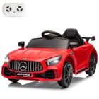 LALAHO Voiture électrique 12V-4,5 Ah, 3 vitesses, avec télécommande 2.4 G, pour enfants de 3 à 5 Ans, Mercedes-AMG GTR Rouge