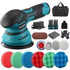 FUROKOY Machine à cirer et à polir pour petite voiture, machine à polir et à sceller électrique sans fil rechargeable au lithium, 12V