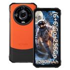 HOTWAV T7 Pro Smartphone Robuste 6Go+256Go, Écran 6,6" FHD+ Batterie 6280mAh Caméra 64MP Téléphone Android IP68 Étanche - Orange