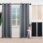 MULISOFT Lot de 2 Rideaux Occultants à Oeillets 140x175cm Rideaux opaques Rideaux isolés - Gris