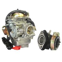 Carburateur 24mm + orifice d'aspiration 22mm 2EXTREME pour SONIK YH50-125-150QT J2 50cc, SUKIDA DOLPHIN