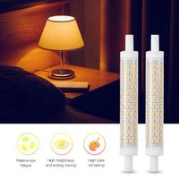 VGEBY lampe halogène à LED 2pcs r7s 10W 120 ampoule LED lampe halogène à double extrémité remplacement AC85-265V (blanc chaud)