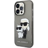 Coque Rigide Karl Lagerfeld KLHCP14XHNKCTGK pour iPhone 14 Pro Max 6,7 Noir Gliter Karl & Choupette
