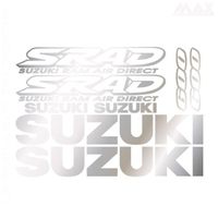 8 sticker GSXR – ARGENT – sticker SUZUKI GSX R SRAD 600 750 - SUZ423