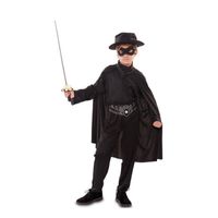 Déguisement El Zorro pour garçon - Disfrazzes - Chemise, pantalon, ceinture, mi-masque, cape et chapeau