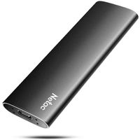 Netac ZSLIM Disque SSD externe 1 To USB 3.2 Gen 2 (10 Gbit/s, Type-C) 1 To (SSD portable 1 To), facile à transporter jusqu'à 550