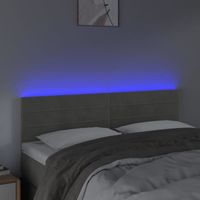 ABB Tête de lit à LED Gris clair 144x5x78-88 cm Velours - Qqmora - MUK87808