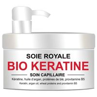 Soin Capillaire BIO Keratine 500 ml Répare Hydrate Nourrit Démêle Lisse tous types de cheveux Offert 1 Soie Royale 15 ml BIO