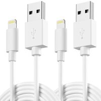 Chargeur pour iPhone XR / iPhone X / iPhone XS / iPhone XS Max Cable USB Data Synchro Blanc 2m [Lot de 2]