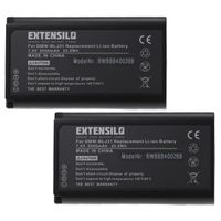 EXTENSILO 2x Batteries compatible avec Panasonic Lumix DC-S1H appareil photo (3500mAh, 7,4V, Li-ion) 