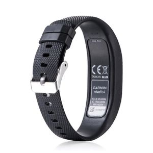 BRACELET D'ACTIVITÉ Bracelet en silicone pour Garmin VivoFit 4 Fitness Tracker petite taille en noir