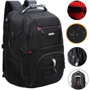 FANDARE Simple Sac /À Dos Coll/ège /Étudiant Voyage Partie Business Sac /À Dos 14 Pouce Ordinateur Portable Sac /À Dos Homme//Femme Imperm/éable PU Noir