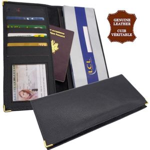 PORTE CHÉQUIER Porte chéquier et cartes Cuir format classique grand modèle Homme Femme