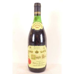 VIN ROUGE rioja reserva monte real rouge 1987 - Espagne.