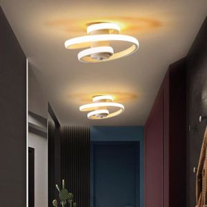 PLAFONNIER Plafonnier LED Moderne 18W Design Créatif en Forme de Spirale pour Salon Chambre Cuisine Couloir Plafonnier Blanc Chaud - Blanc