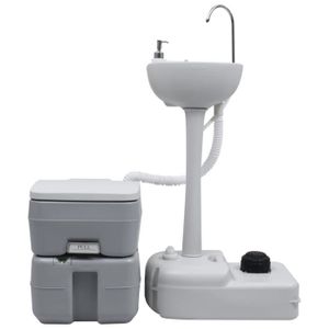WC - TOILETTES BAO Toilette portable de camping et support à laver les mains Gris - 7658796997191