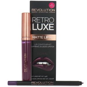 ROUGE A LÈVRES Makeup Revolution - Kit pour les Lèvres Mat Retro Luxe - Royal