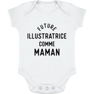BODY body bébé | Cadeau imprimé en France | 100% coton | Future illustratrice comme maman