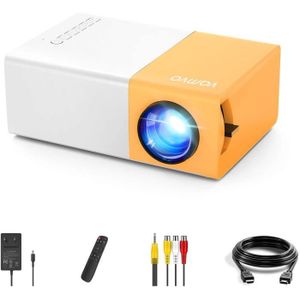 Vidéoprojecteur Mini videoprojecteur Vamvo YG300 Pro LED vidéoprojecteur, Portable Movie Retroprojecteur Soutenir 1080p, Cadeau Les Enfants,