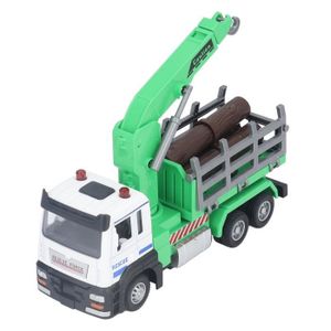 VOITURE - CAMION SALALIS modèle de camion en rondins Jouet de camion forestier 1:32, modèle de véhicule en rondins avec effet de jeux table Vert