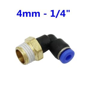 Pneumatique embrayage 1/8 à 6 mm tuyau long L pièce 90 degrés etspll 6-1/8 