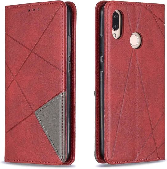 Étui Portefeuille Pour Huawei P20 - Protection Flip Avec Emplacements Cartes - Couleur Noir Similicuir
