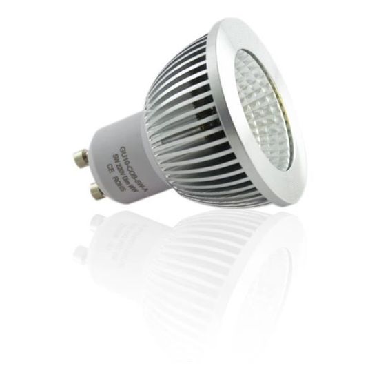 Ampoule Led Spot GU10 5W Blanc Lumière du Jour - Eclaire Comme 50W Halogène  120°