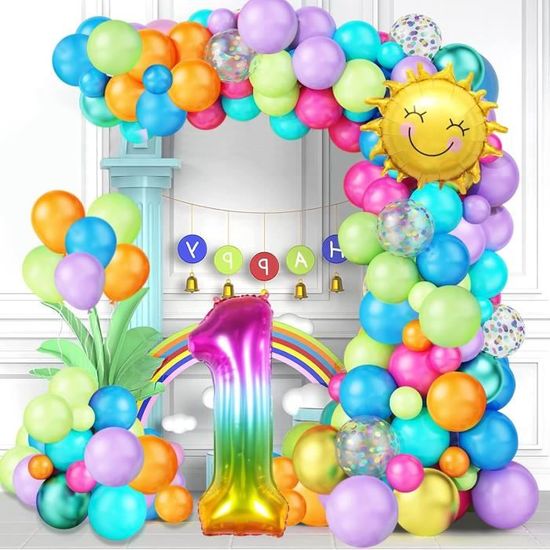 BTZO Guirlande De Ballons Bleus Et Noirs Avec Ballons Métallisés