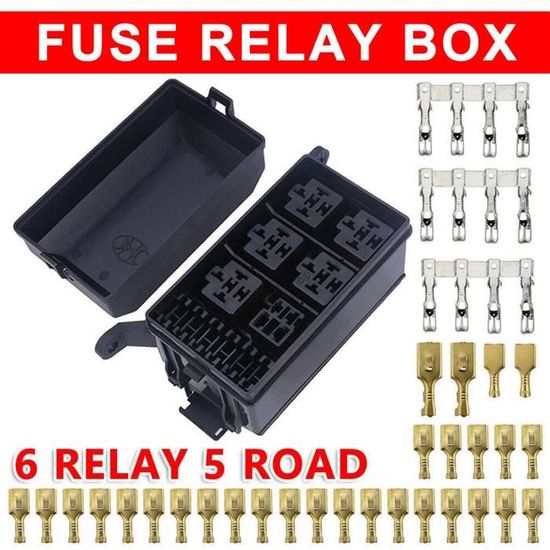 Boîtier à Fusibles Et Relais 12 Voies 12V/40A Avec Terminaux - Neuf Pour Voiture