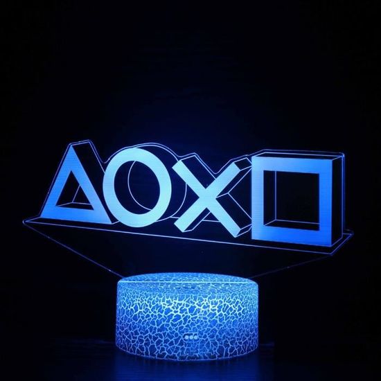 16 couleurs à distance - 3D XBOX Playstation PS4 Jeu Veilleuse LED Couleur Setup Gaming Lampe de Table de Bur