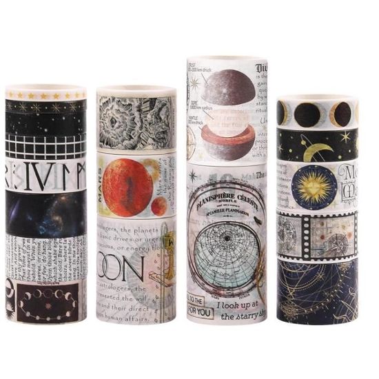 YUBX Washi Tape Set Ruban Adhésif Papier Décoratif Masking
