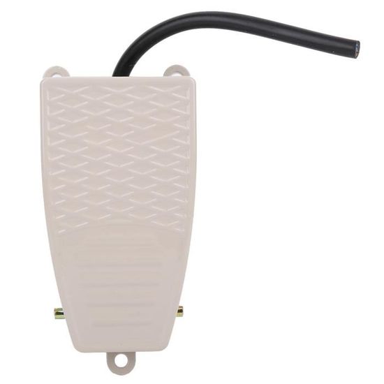 Interrupteur à Pied Rond Blanc 250V - Pour Lampadaire Ou Lampe De Table, Câble 2 Ou 3 Conducteurs, Installation Par électricien
