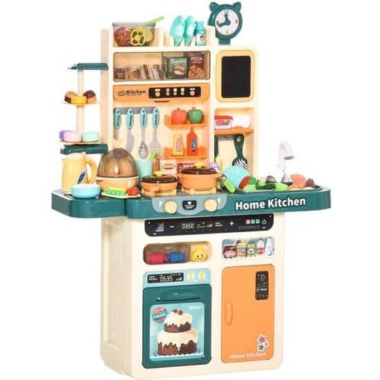 Cuisine pour enfant - dinette - jeu d'imitation complet 113 accessoires variés - fonctions sonores et lumineuses - PP ABS