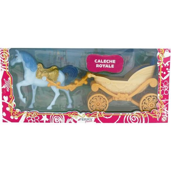 ANCIEN JOUET TOLE CHARETTE CALECHE autruche pompier